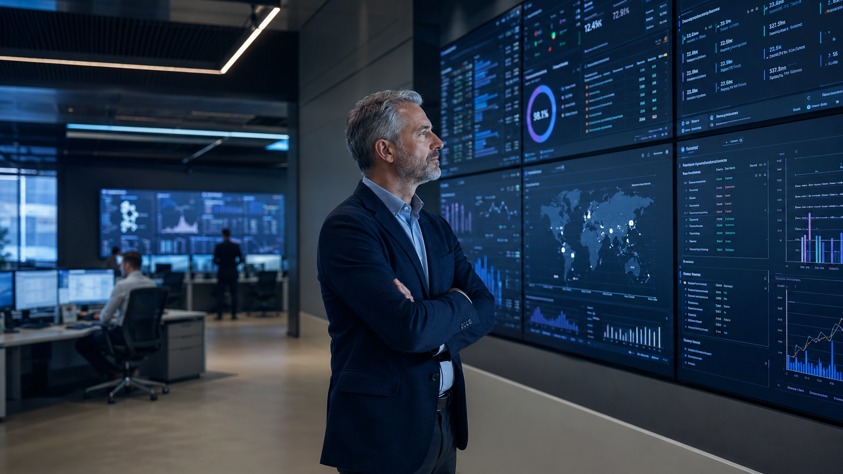 Enterprise delivery leader in a command-center style environment